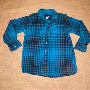 Boys button down plaid flannel shirt size 8